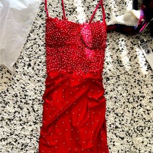 Spaghetti Straps Cross Back Short Homecoming Dress